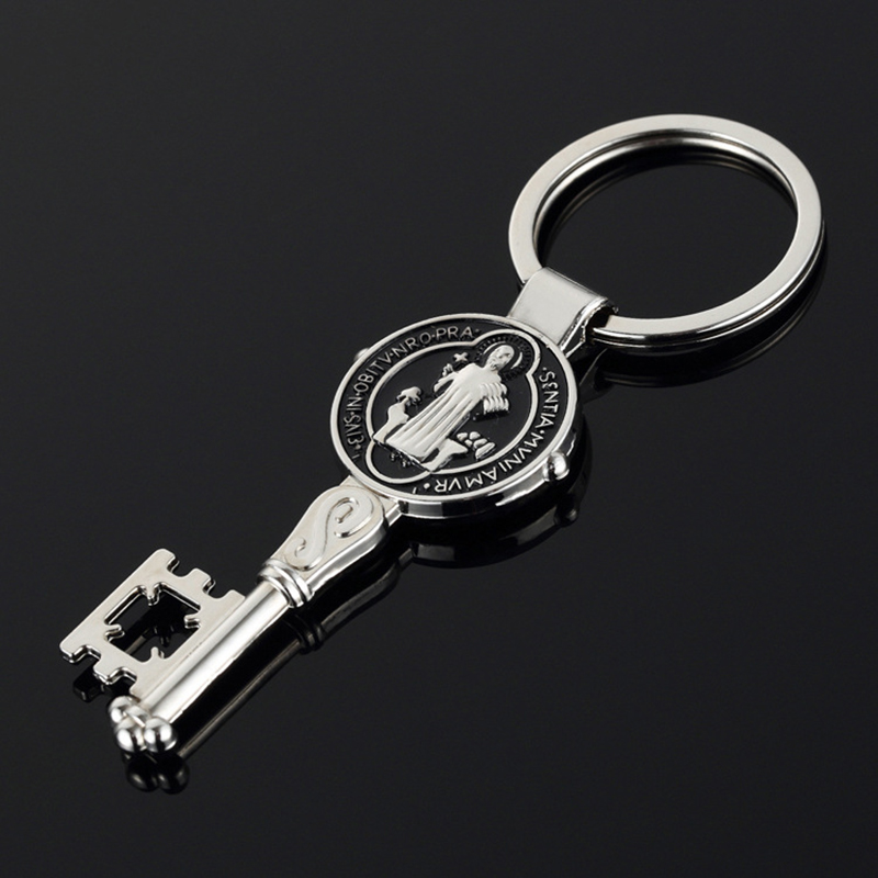 Saint Benedict Metal Key Ring 6