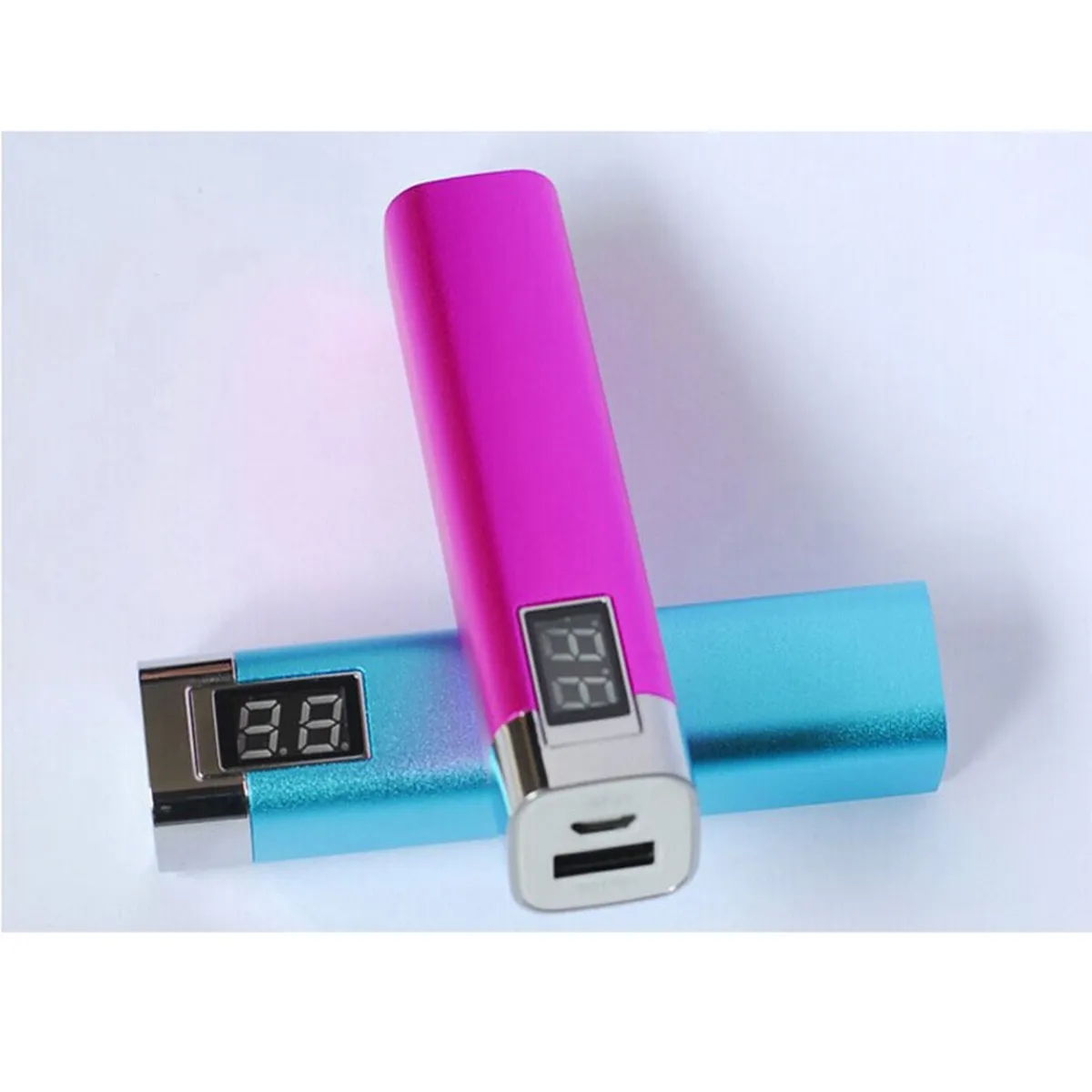 2600 mAh Mini Aluminium with LED Display Portable Power Bank 6