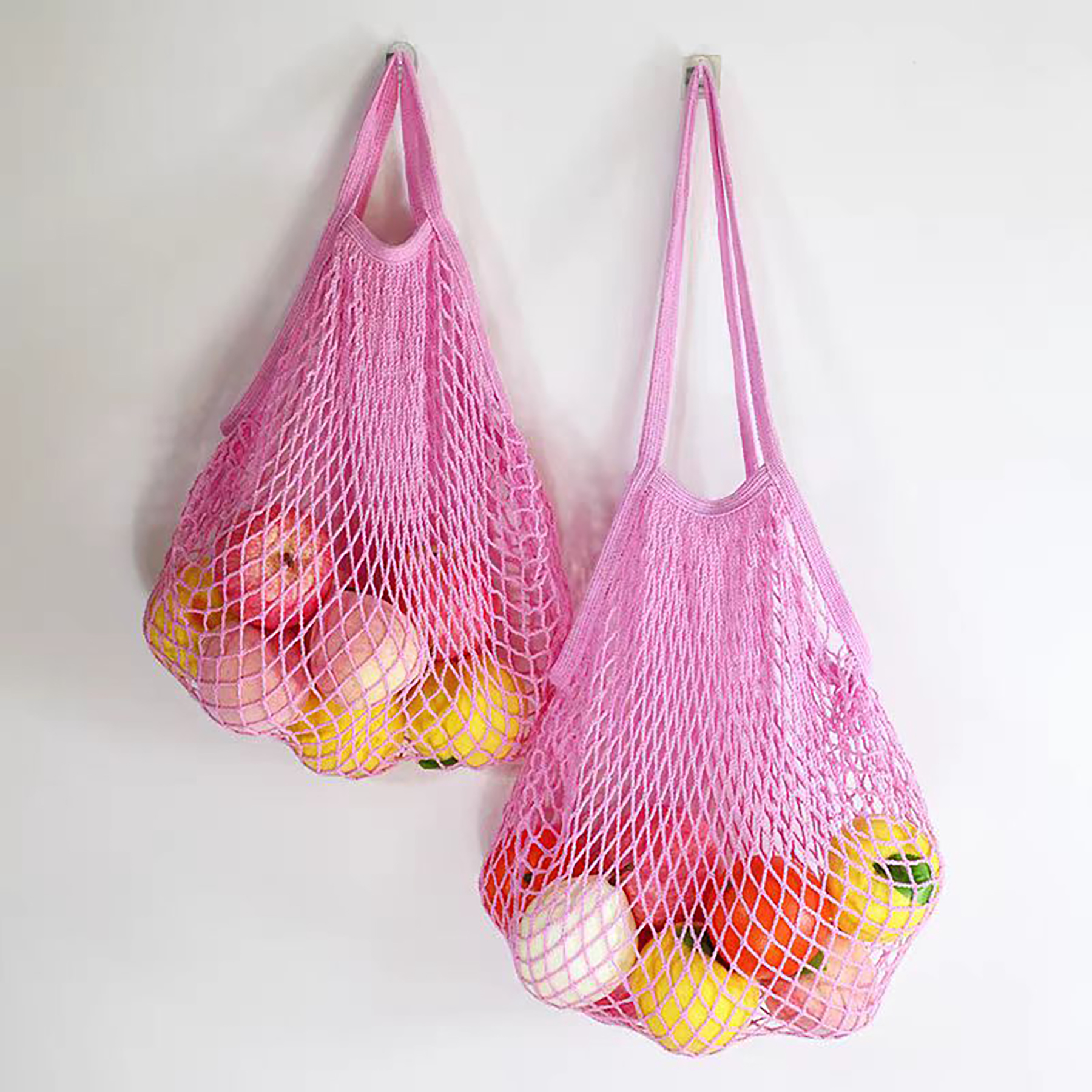 Reusable Mesh Washable Cotton Rope Shopping Bag 16