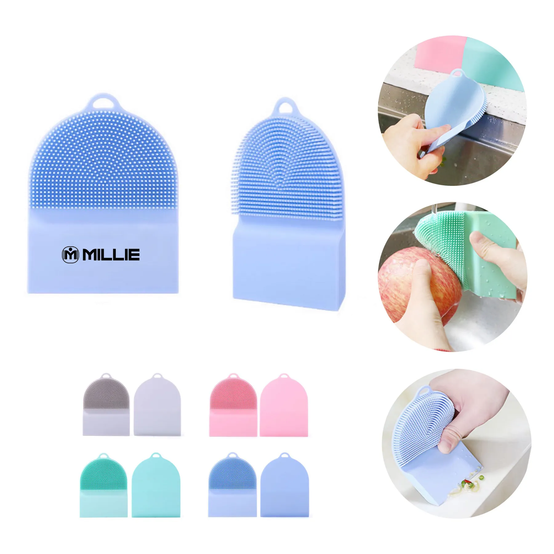 Kitchen Scraper Silicone Brush 1
