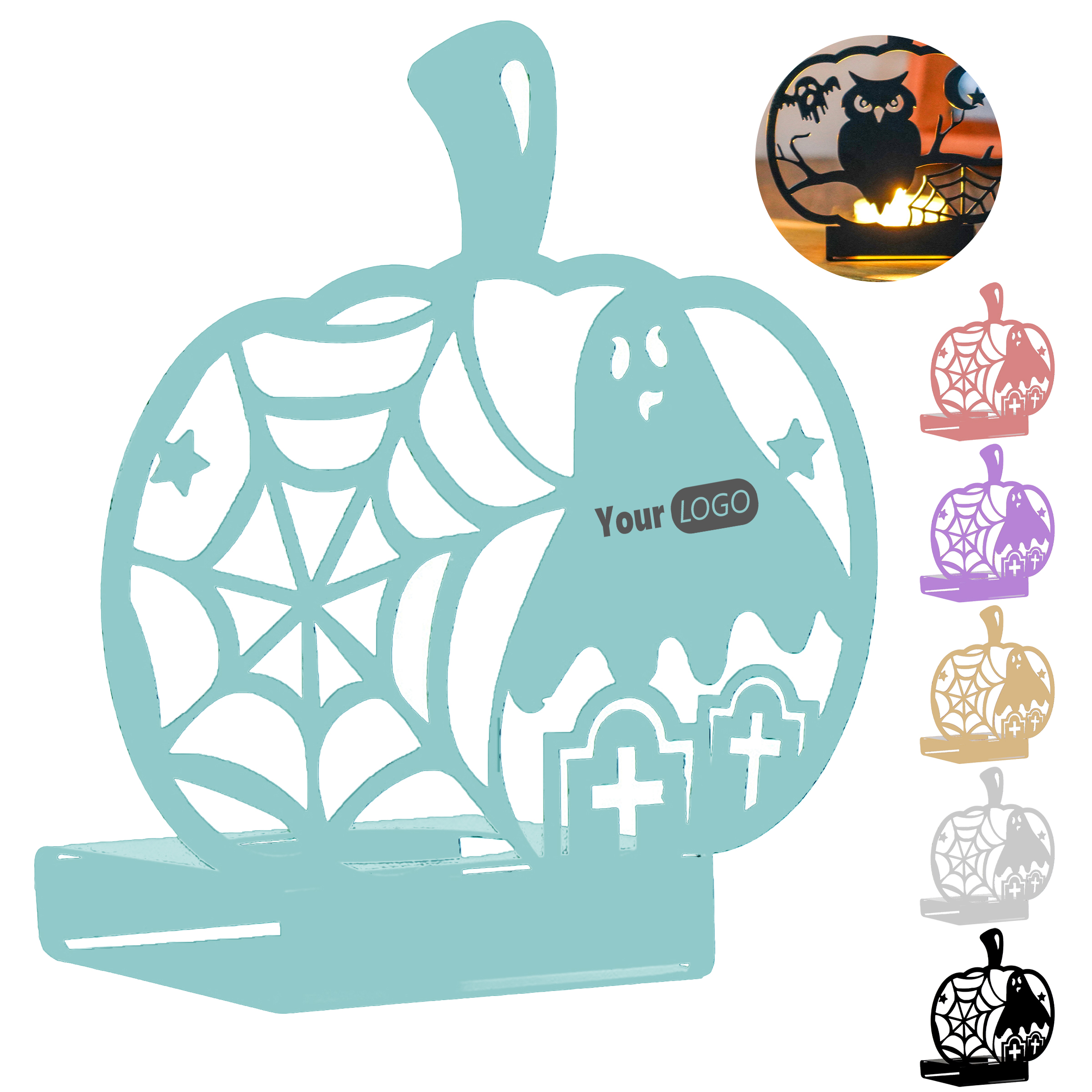 Iron Pumpkin Silhouette Decoration Creates A Halloween Atmosphere 4