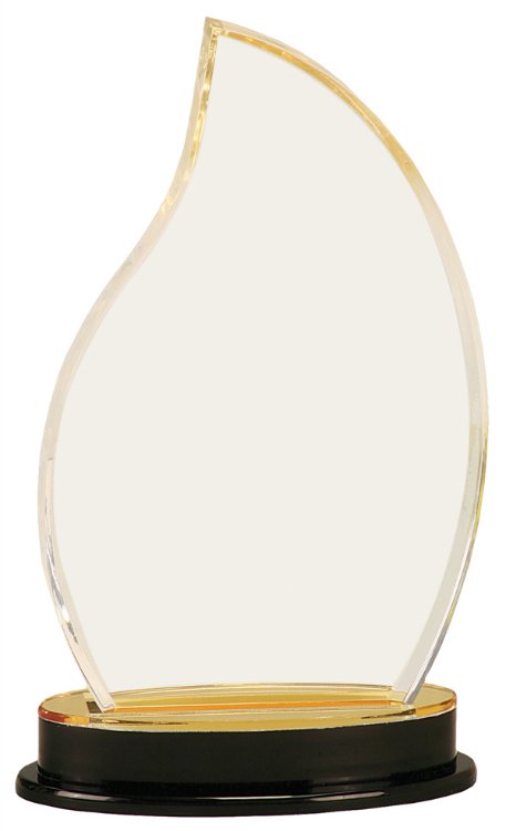 9.25" Gold Flame Impress Acrylic Award