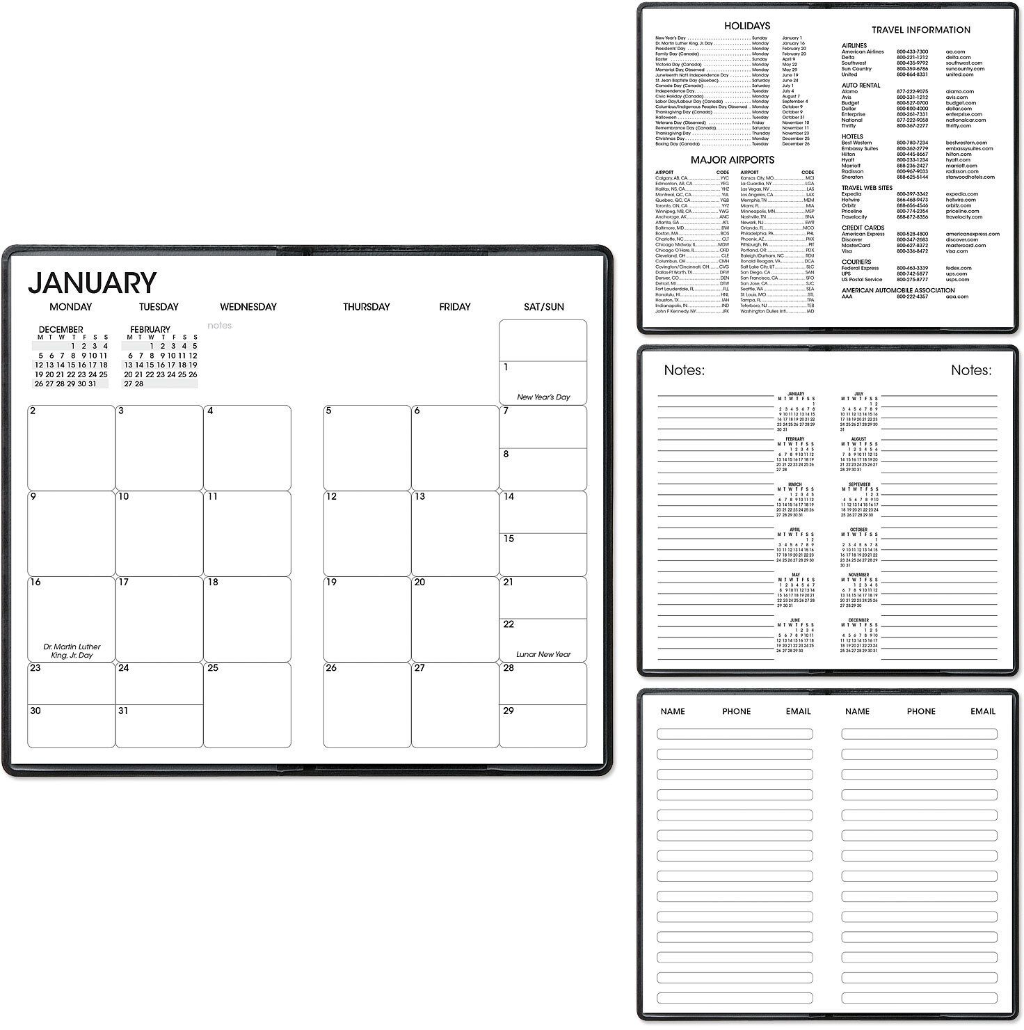 CABERNET WORK MONTHLY POCKET CALENDAR