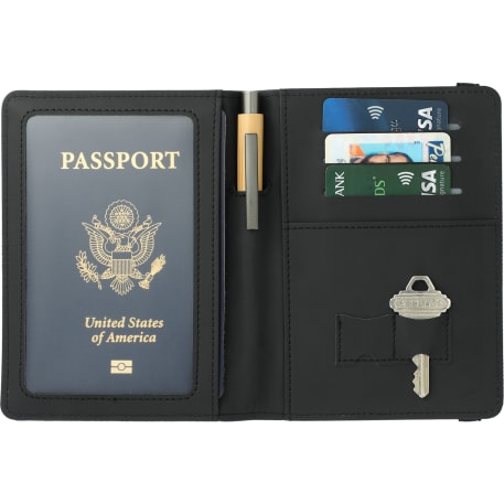 Deluxe Recycled Passport Wallet, custom luggage with logo imprint 2