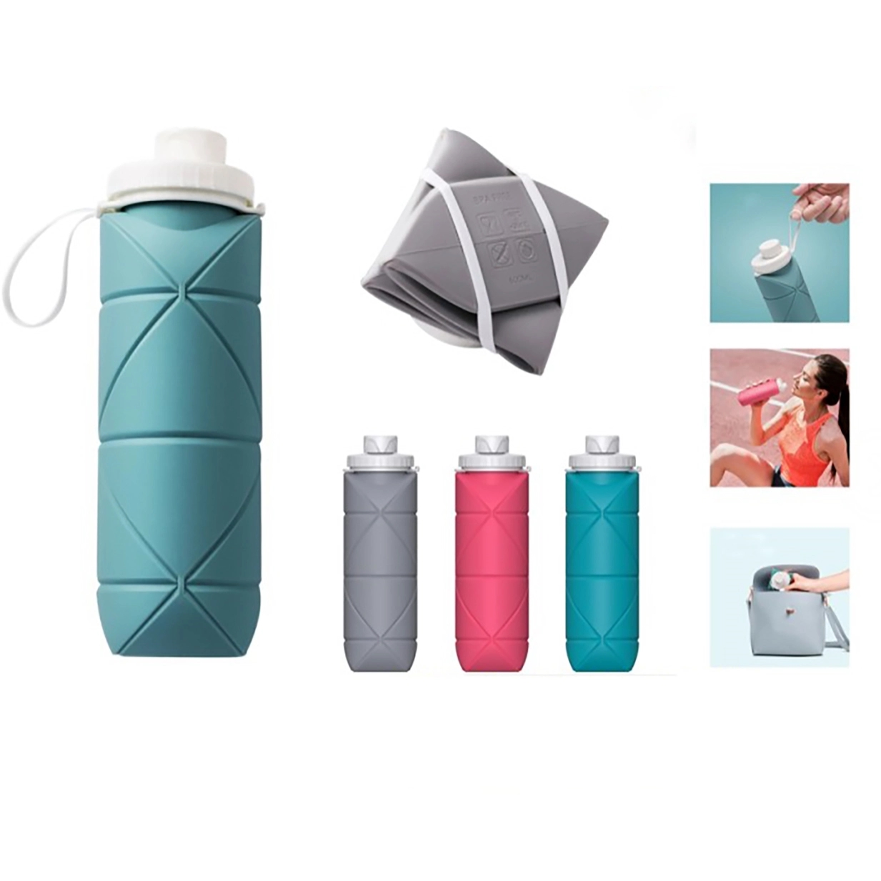 Collapsible Silicone Water Bottle 1