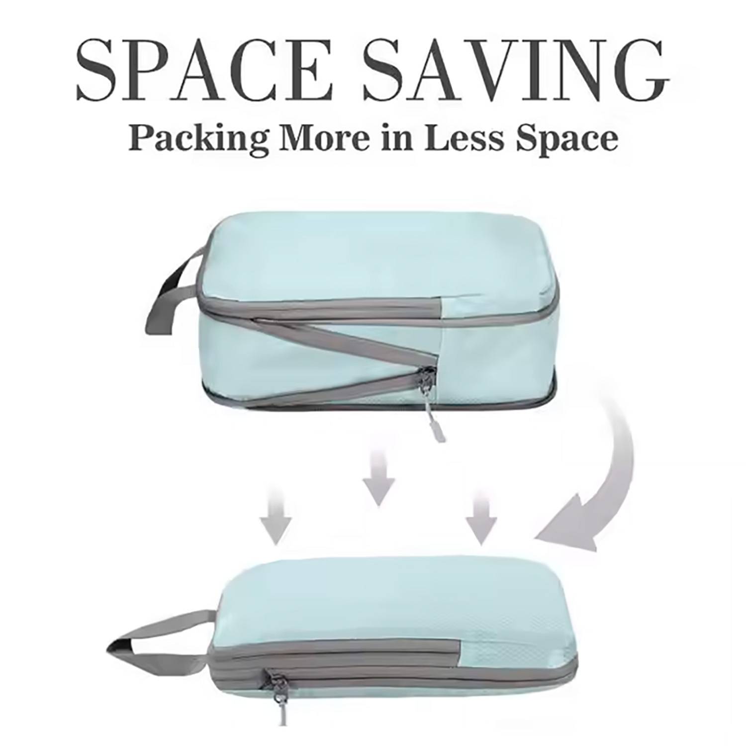 4-Piece Set of Packing Cubes Compression Bags 8