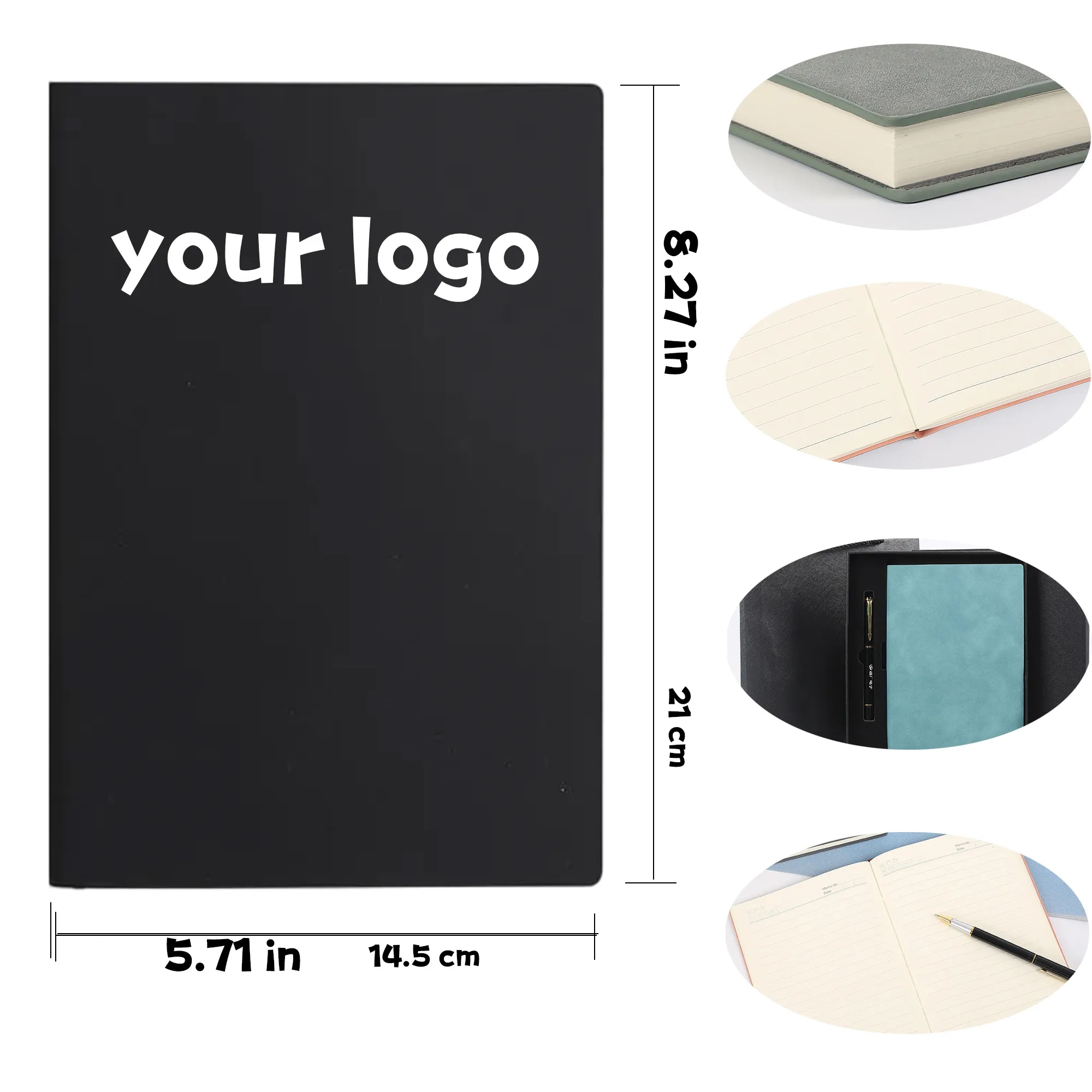 A5 soft leather business notebook 3