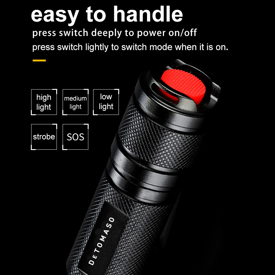 LED Flashlight Extremely Bright, Waterproof, USB-C Powered Rechargeable 2300mAh Battery, 1500 Lumens 5