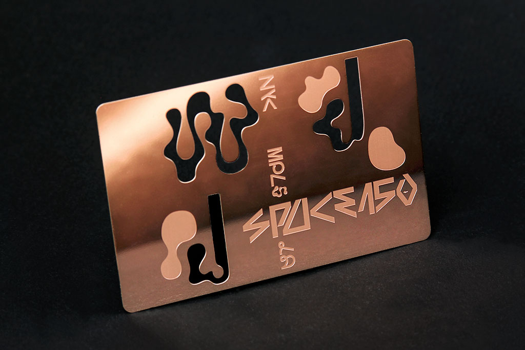 Rose Gold Metal Business Cards 6