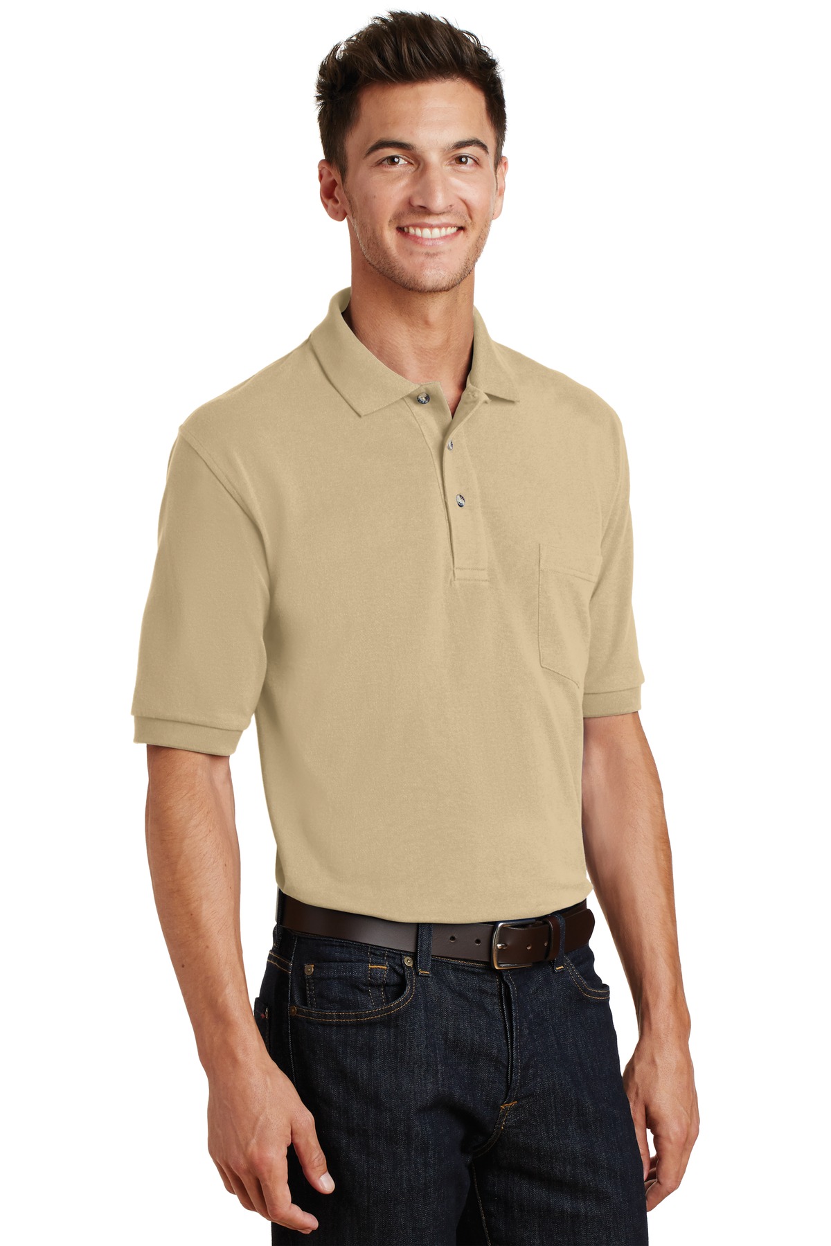 Port Authority Heavyweight Cotton Pique Polo with Pocket. K420P 11