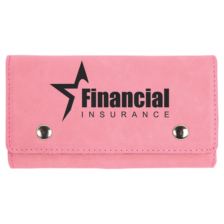 Pink Leatherette Card & Dice Set 1