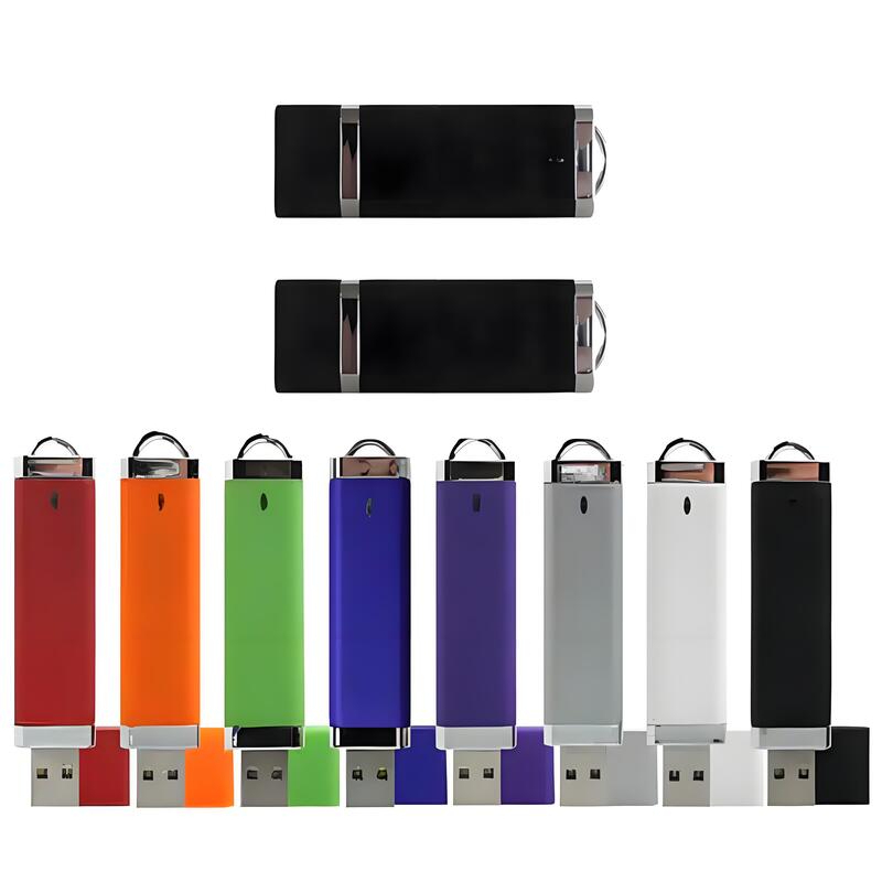 Plastic Classic USB Flash Drive W/ Accents (4GB) 1