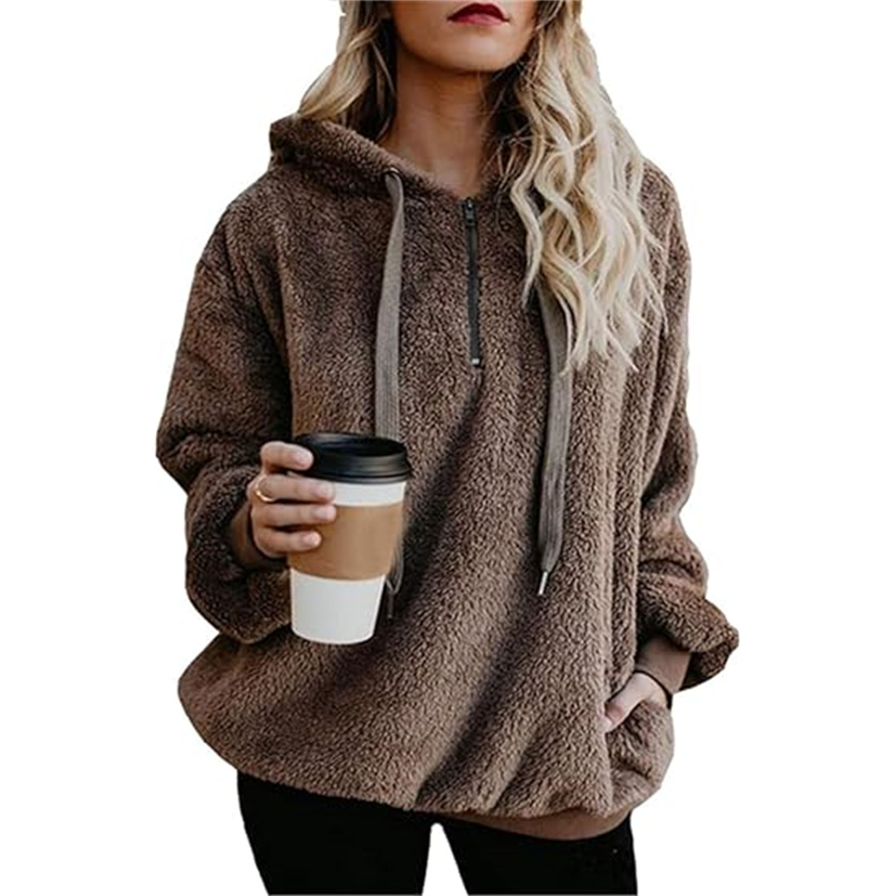 Women's Hoodies Sherpa Pullover Sweater 3