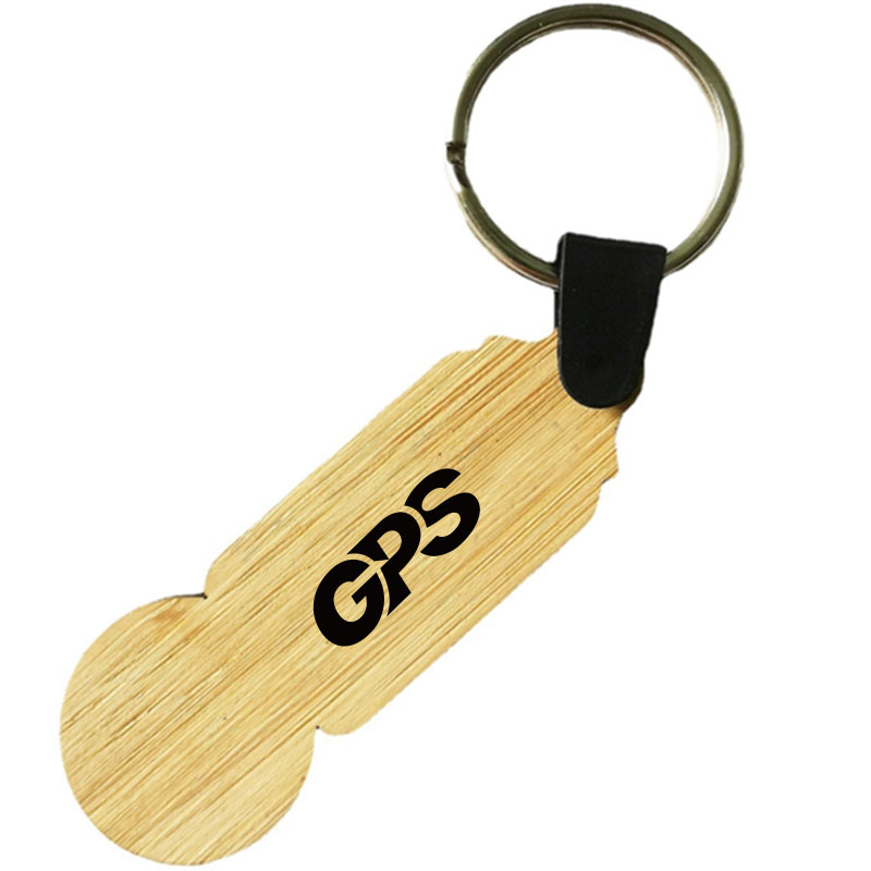 4 1/2 " Wood Token Keychain 3