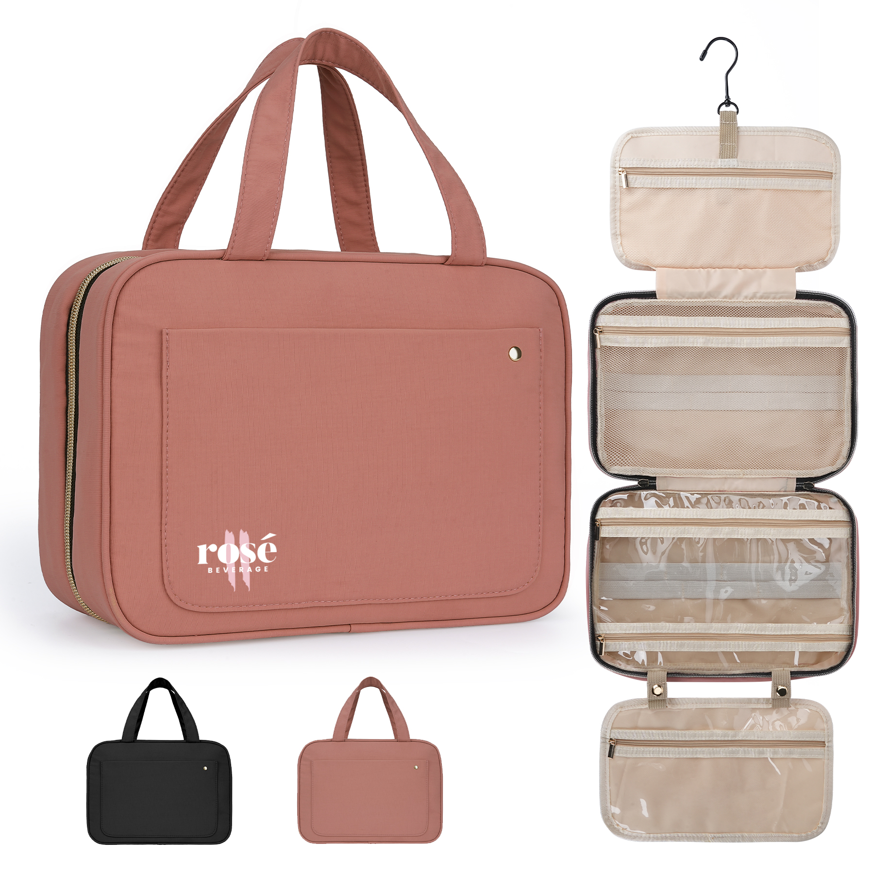Premium Water-Resistant Nylon Hanging Toiletry Bag 3
