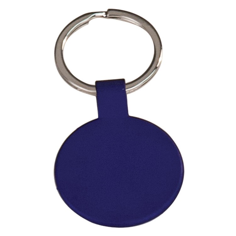 Blue Laser Engraved Metal Key Tag 1