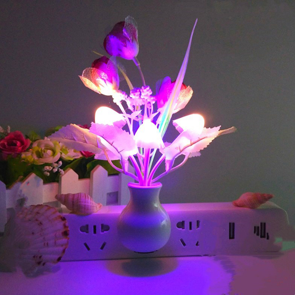 Mini Sensor Bedroom Wall Decoration LED Flower Night Light 5