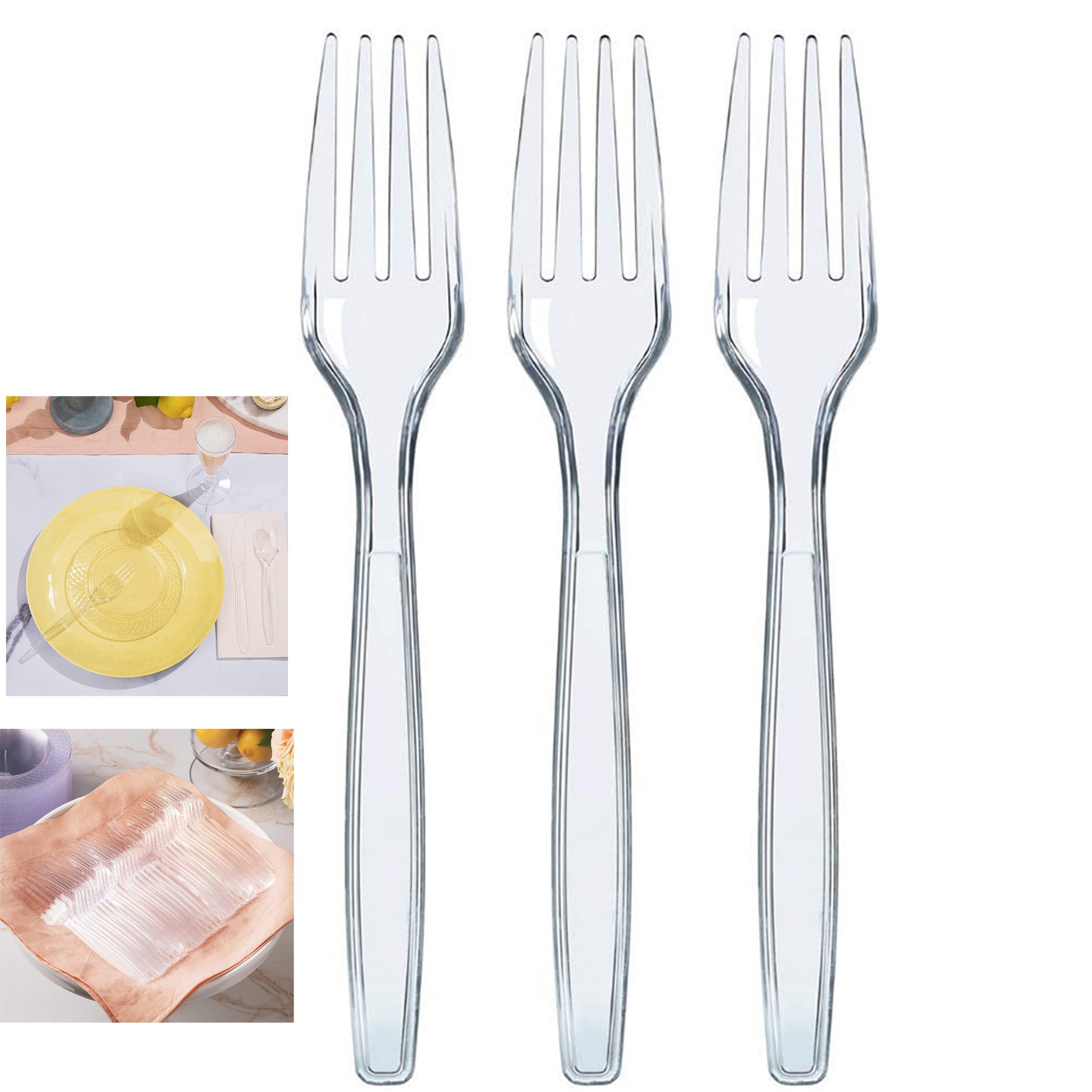 Disposable Clear Plastic Fork 3