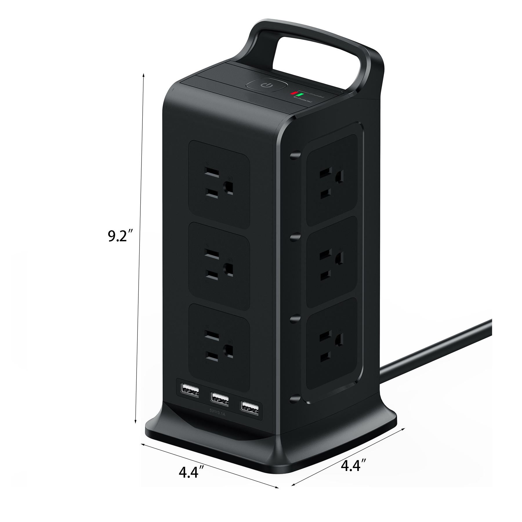 Power Strip with 12 Outlets 3 USB Ports 2