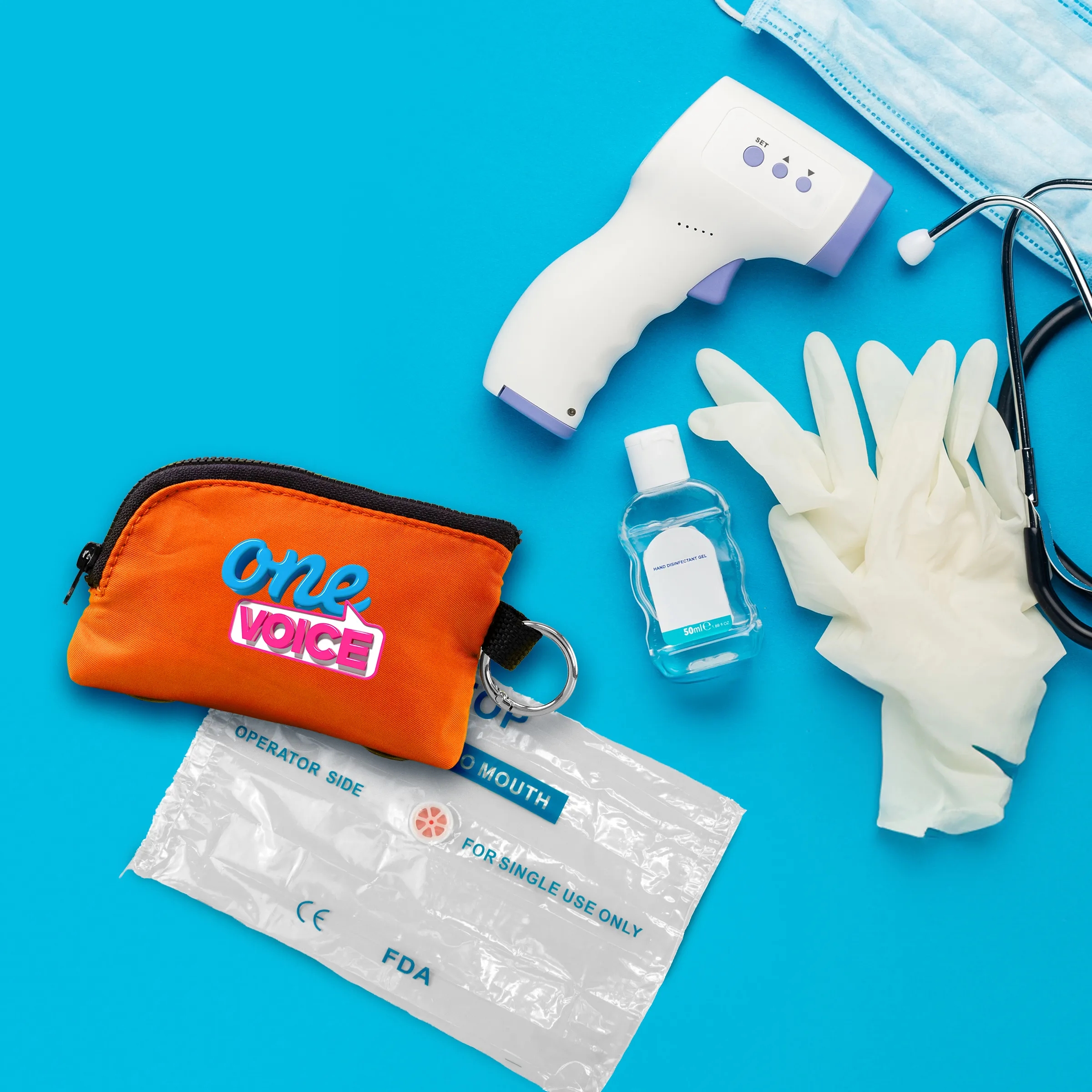 Zip Around CPR Face Shield Set 4