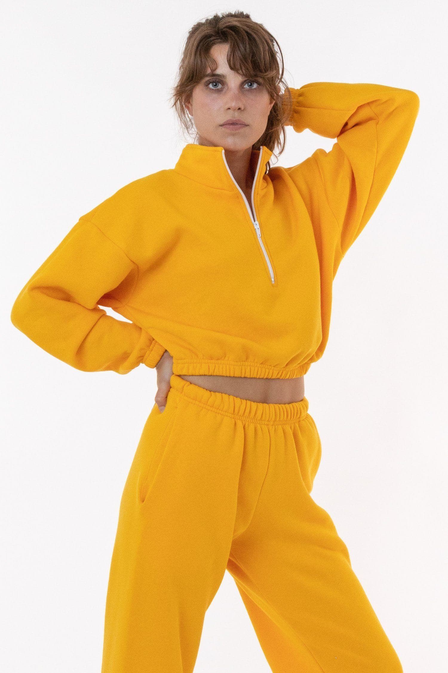 Flex Fleece Half Zip Cropped Pullover, custom hoodie or sweatshirt with logo imprint 15