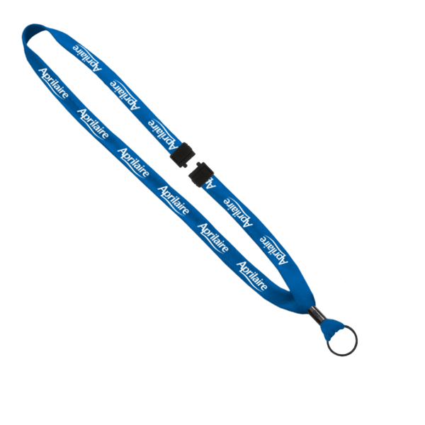 5/8" Polyester Shoelace Lanyard with Metal Crimp & Split-Ring 48