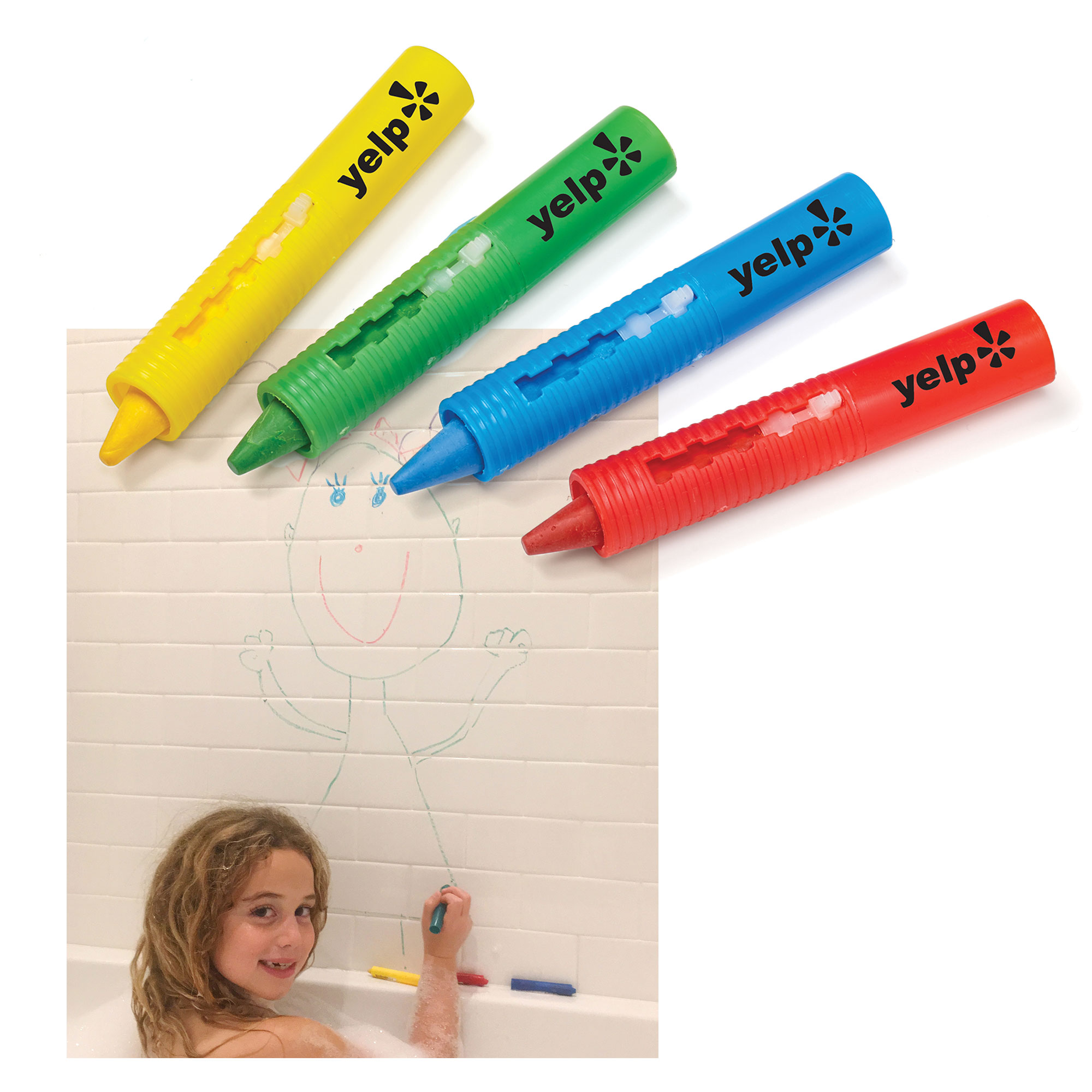 4-Pack Bathtub Crayon Sets in Polybag