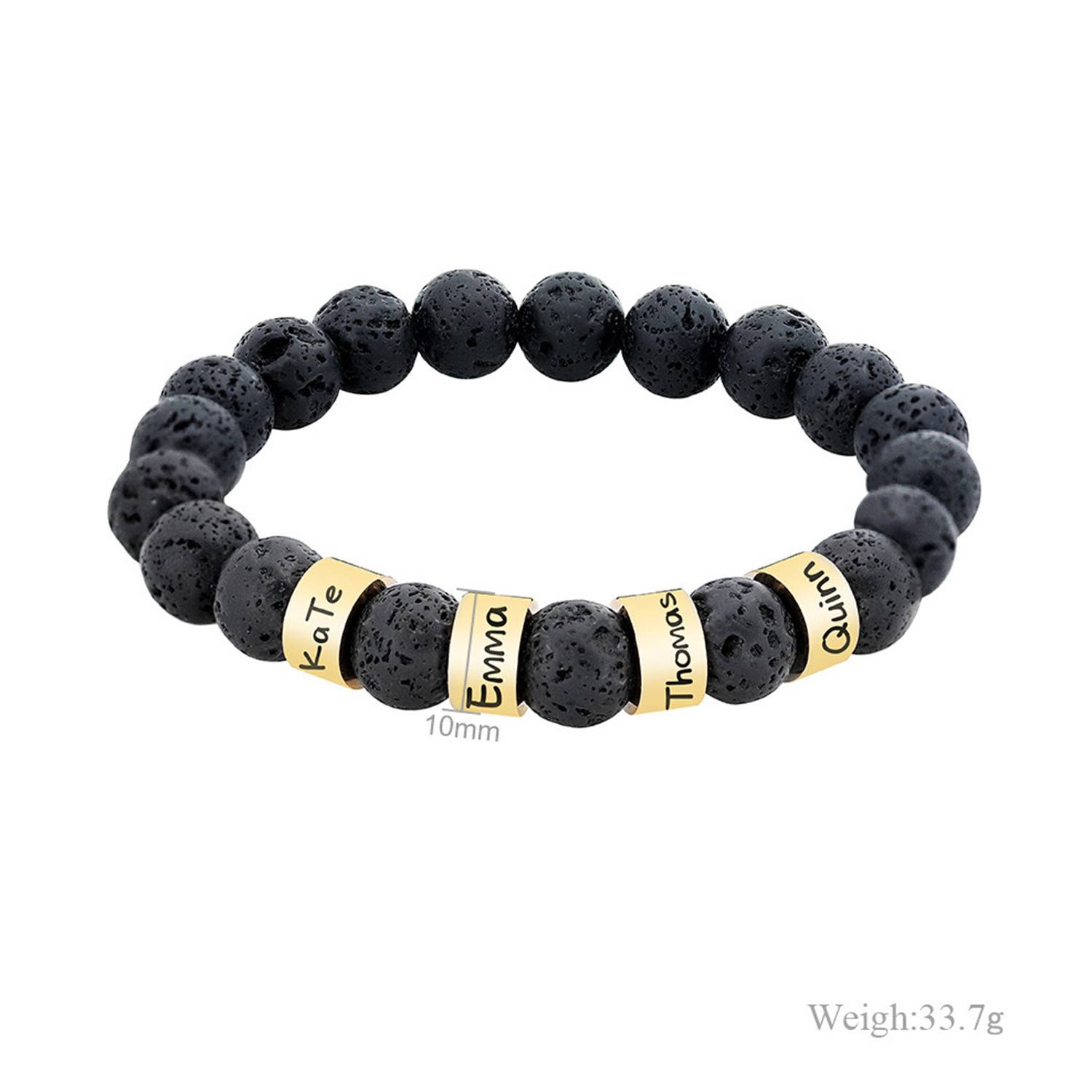 Volcanic stone bead bracelet 2