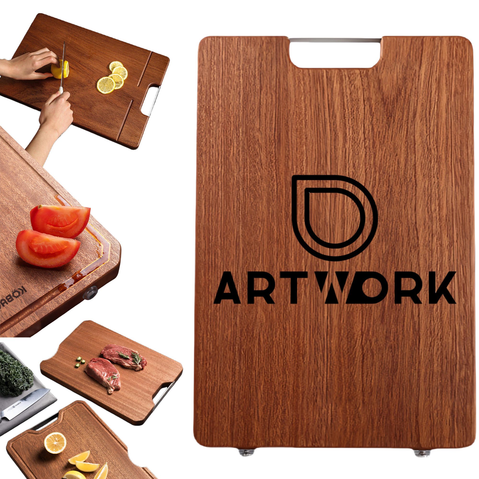 Vegetable Fruit Durable Wood Cutting Board 4