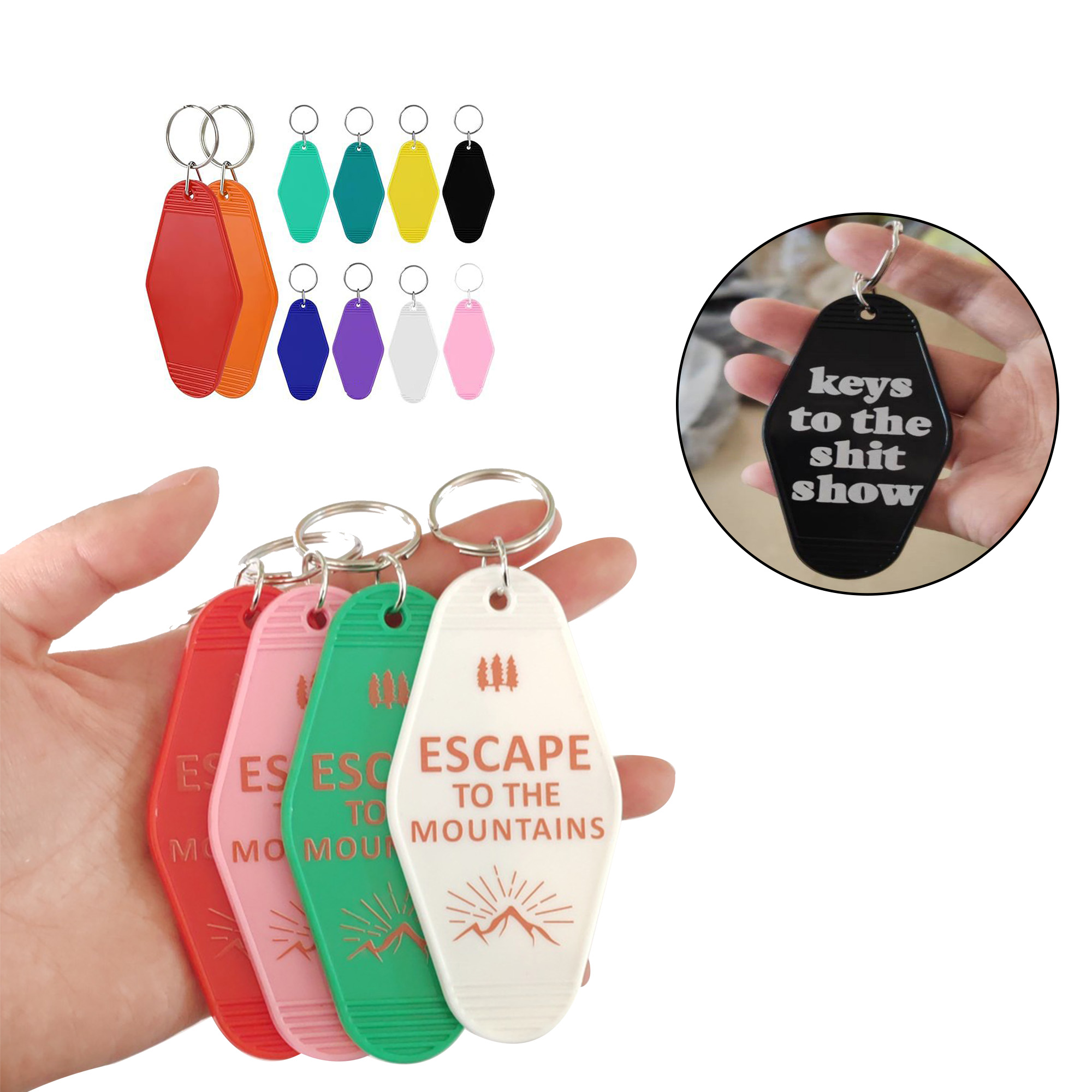 Rhombus Motel Key Plate And Bag Tag 3