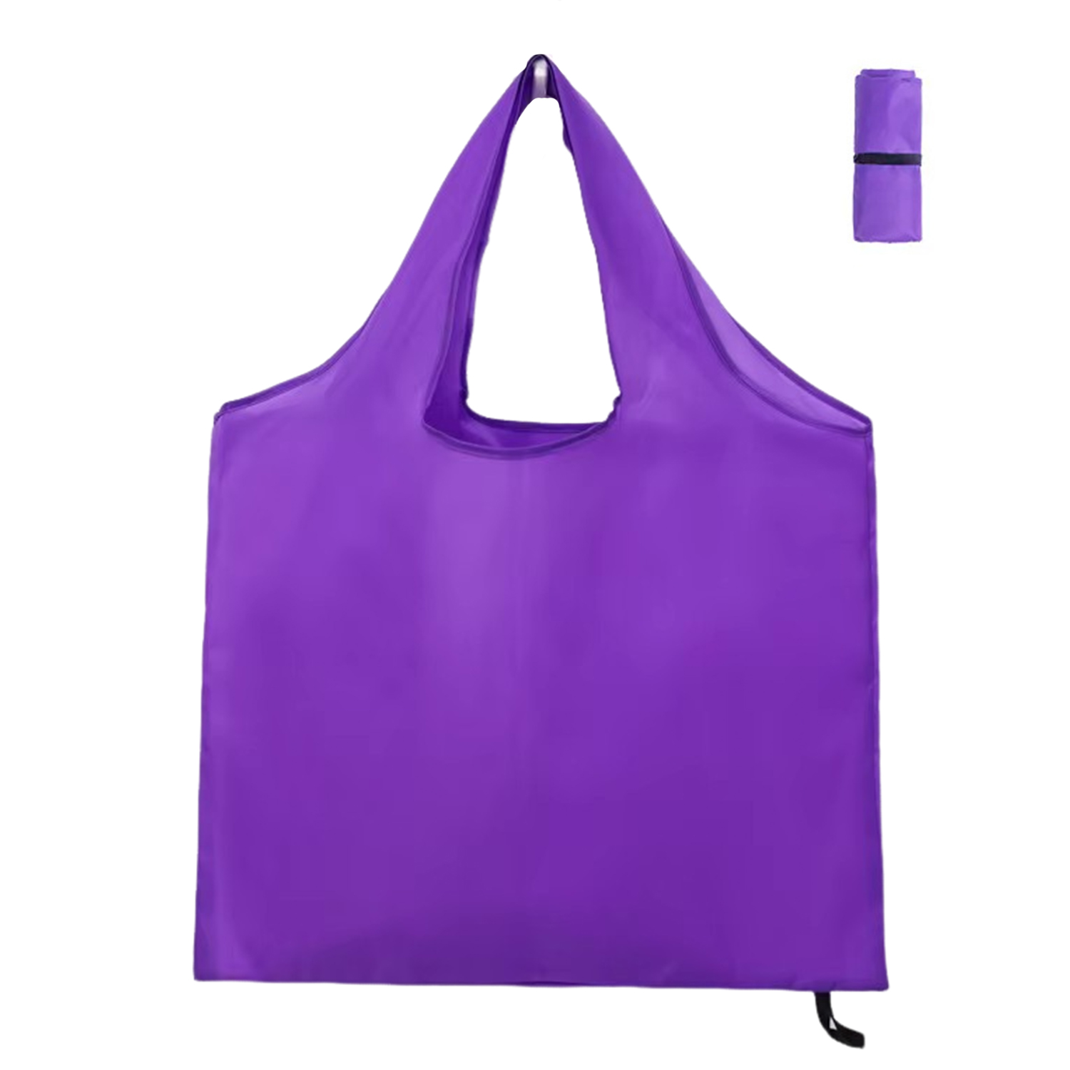 210T Foldable Polyester Tote Bag with Pouch 6