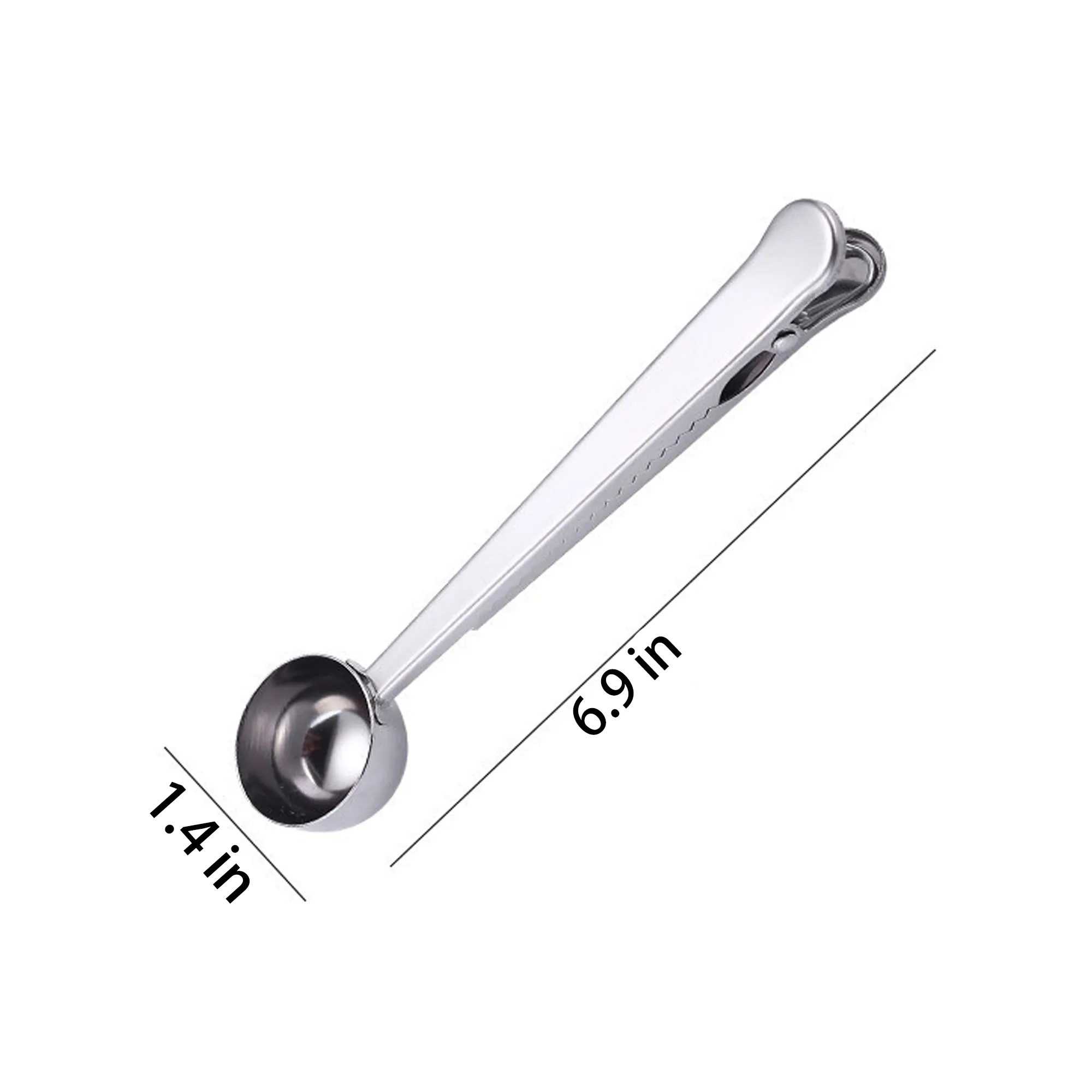 MOQ 20 Stainless Steel Coffee Scoop Clip Two in One 4
