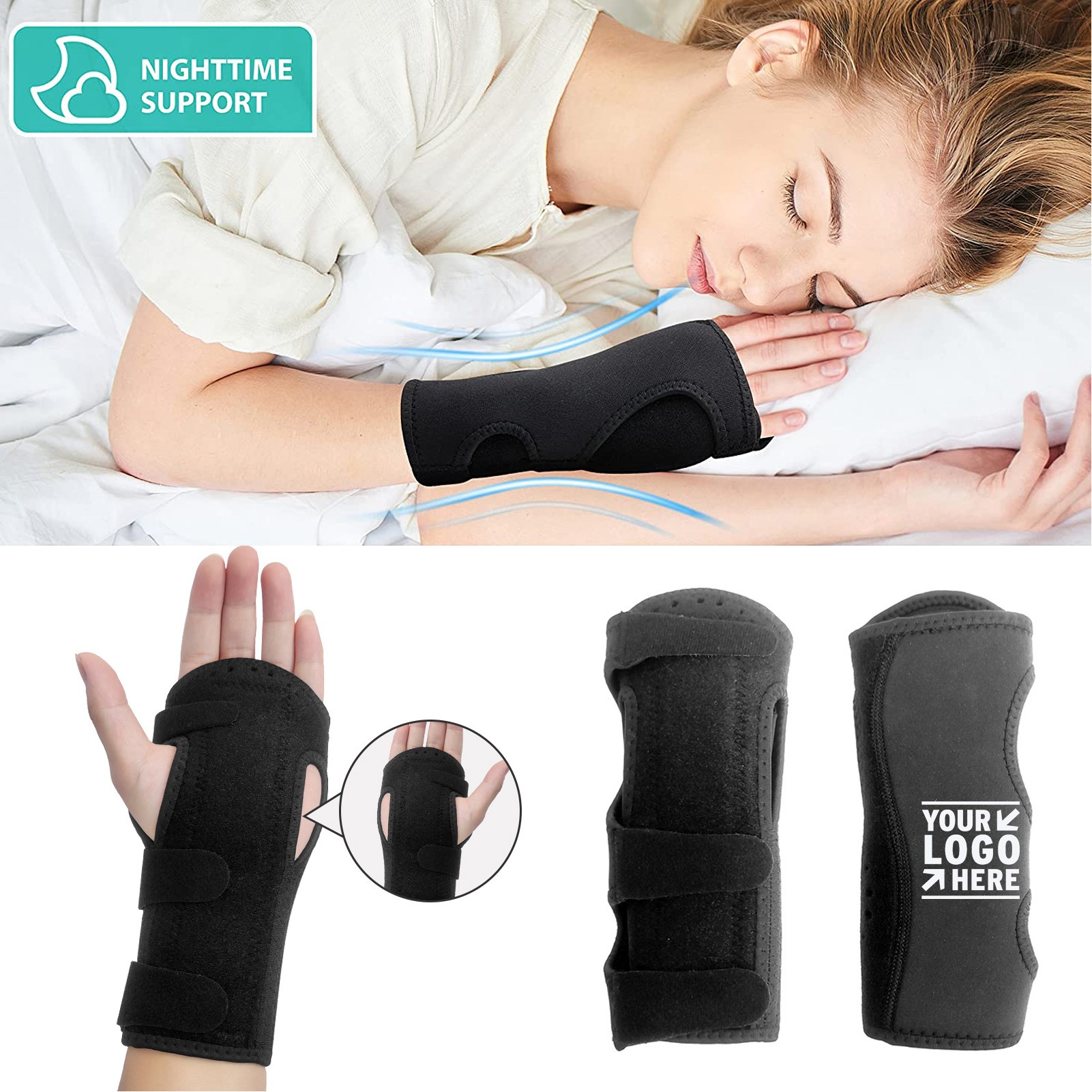 Black Support Splint Wrist Brace 3