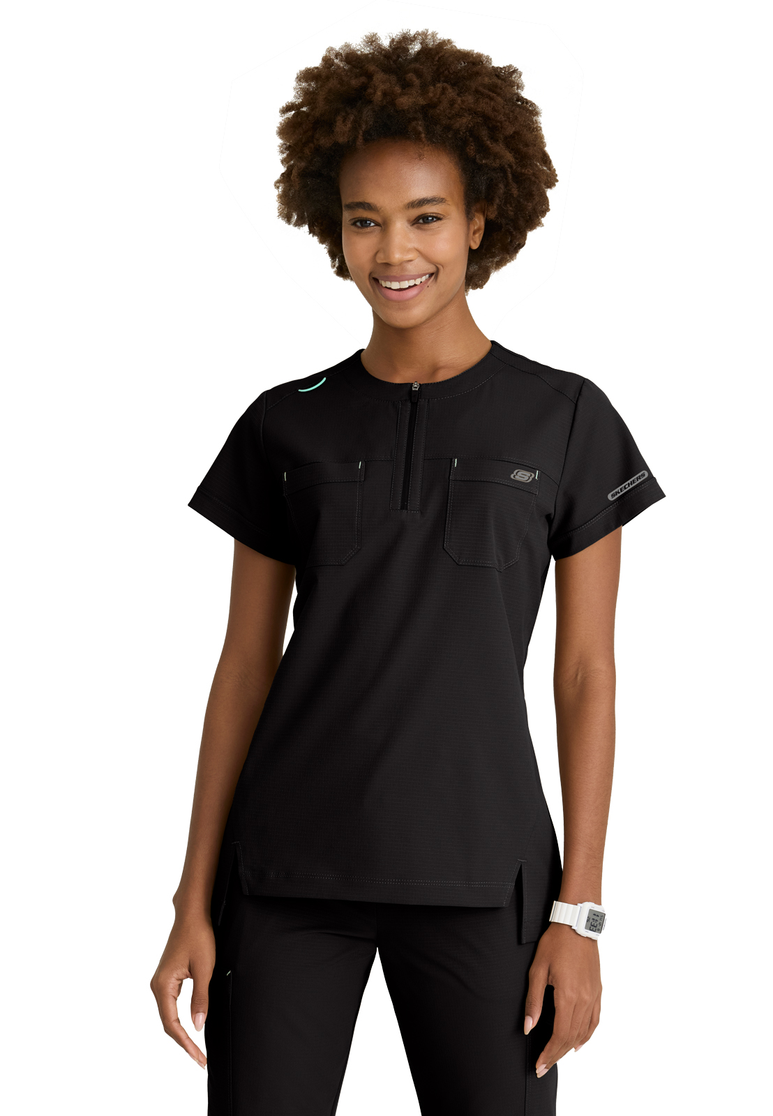 Skechers Ripstop Collection - Women's Two-Pocket Round Neck Trek Scrub Top