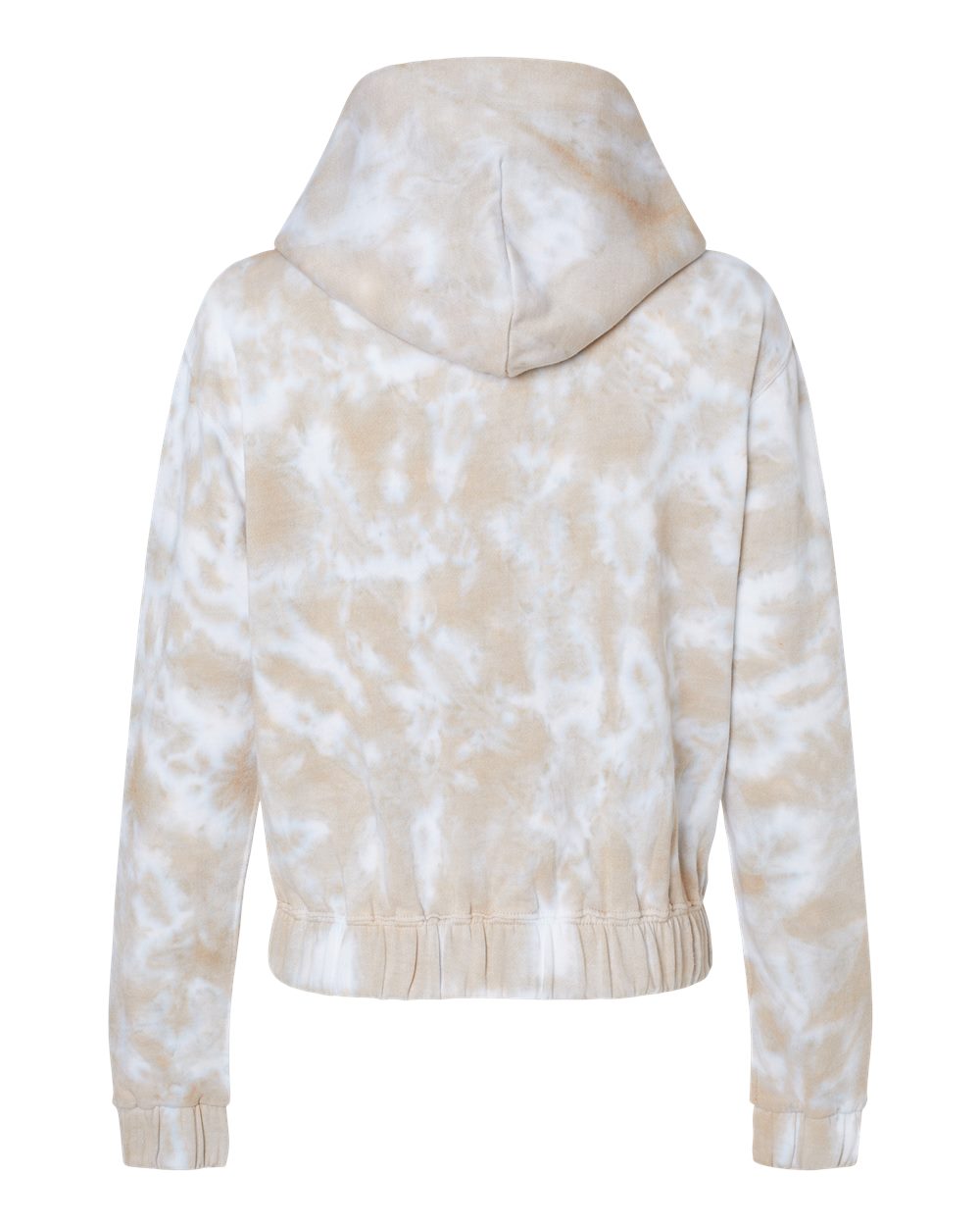 Women's Sueded Fleece Tie-Dyed Crop Hooded Sweatshirt - W23718 21