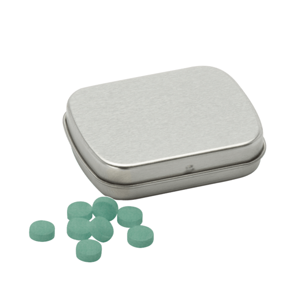 Sugar Free Mints in a Small Rectangular Hinged Tin 36