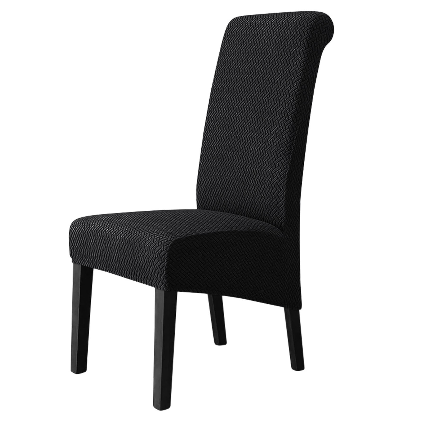 Striped Lattice Elastic Chair Cover 7