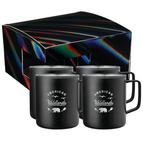 Rover Camp Mug 14oz Powder coated 4 in 1 Gift Set 1