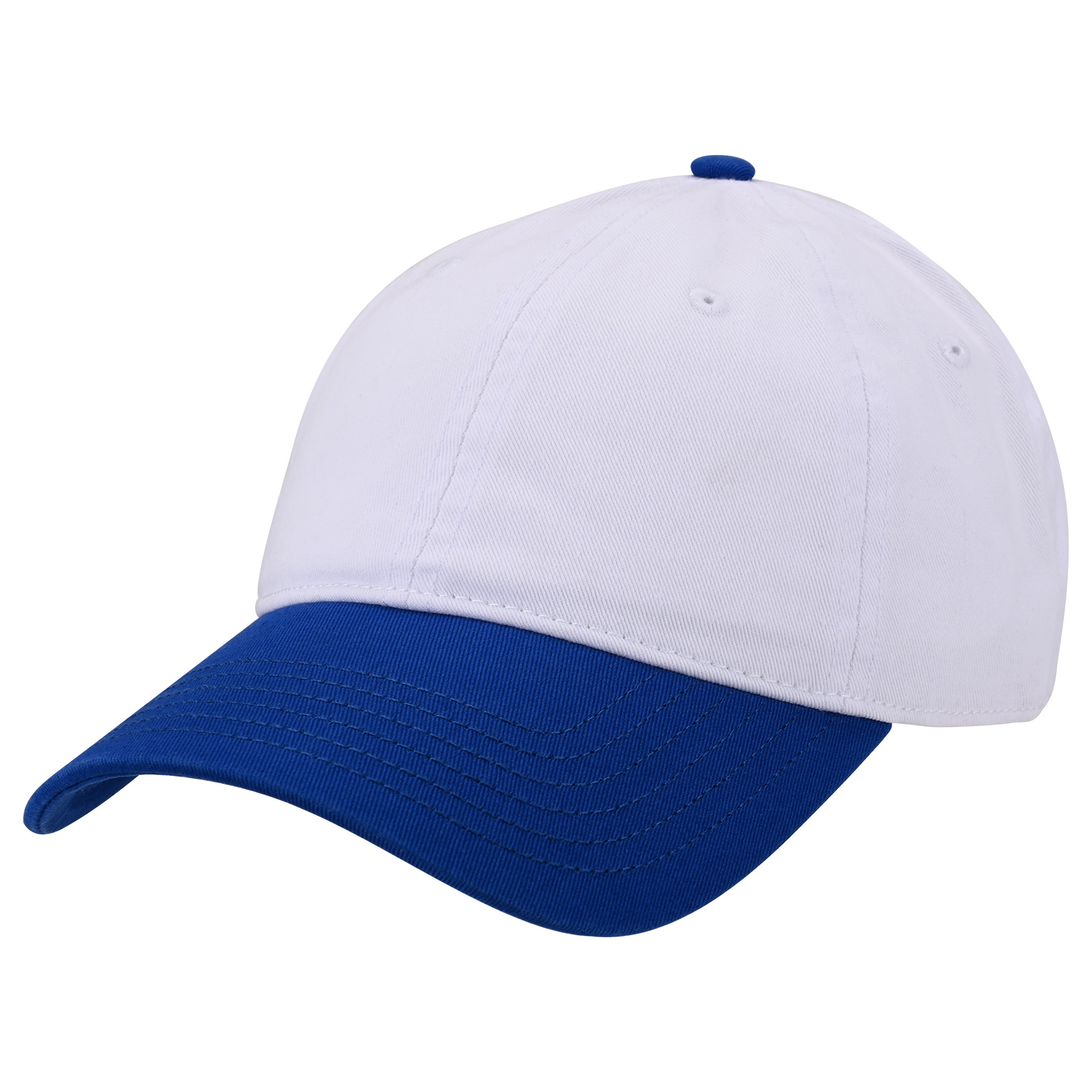 6-Panel Twill Cotton Two Tone Curved Brim Baseball Cap 19