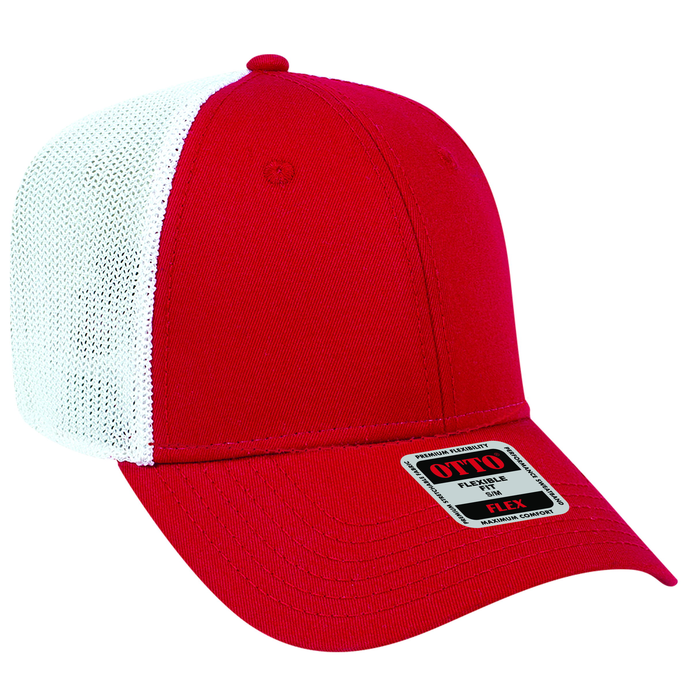 OTTO CAP® OTTO FLEX® Fitted 6 Panel Low Profile Mesh Back Trucker Hat 3