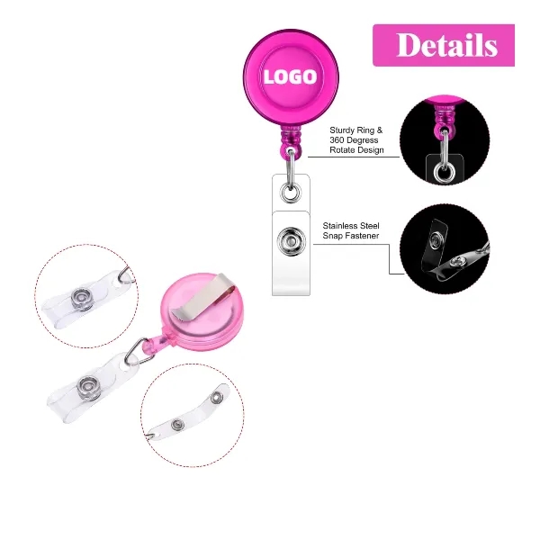 Retractable Badge Holders With Metal Belt Clip 3