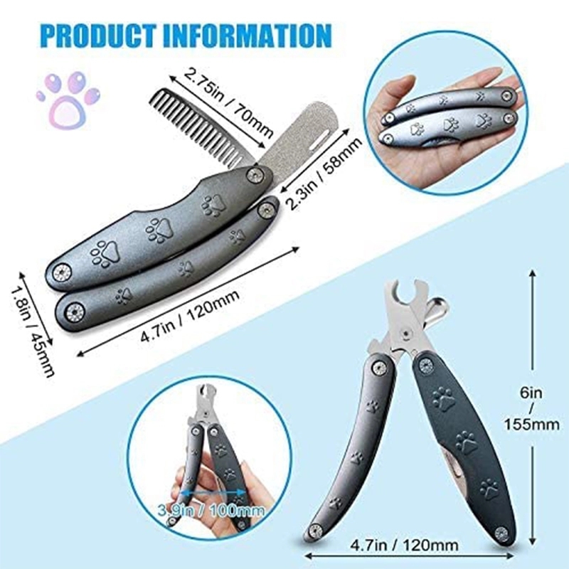 Pet Nail Clippers For Animals Claw Trimmer Home Grooming Kit 3