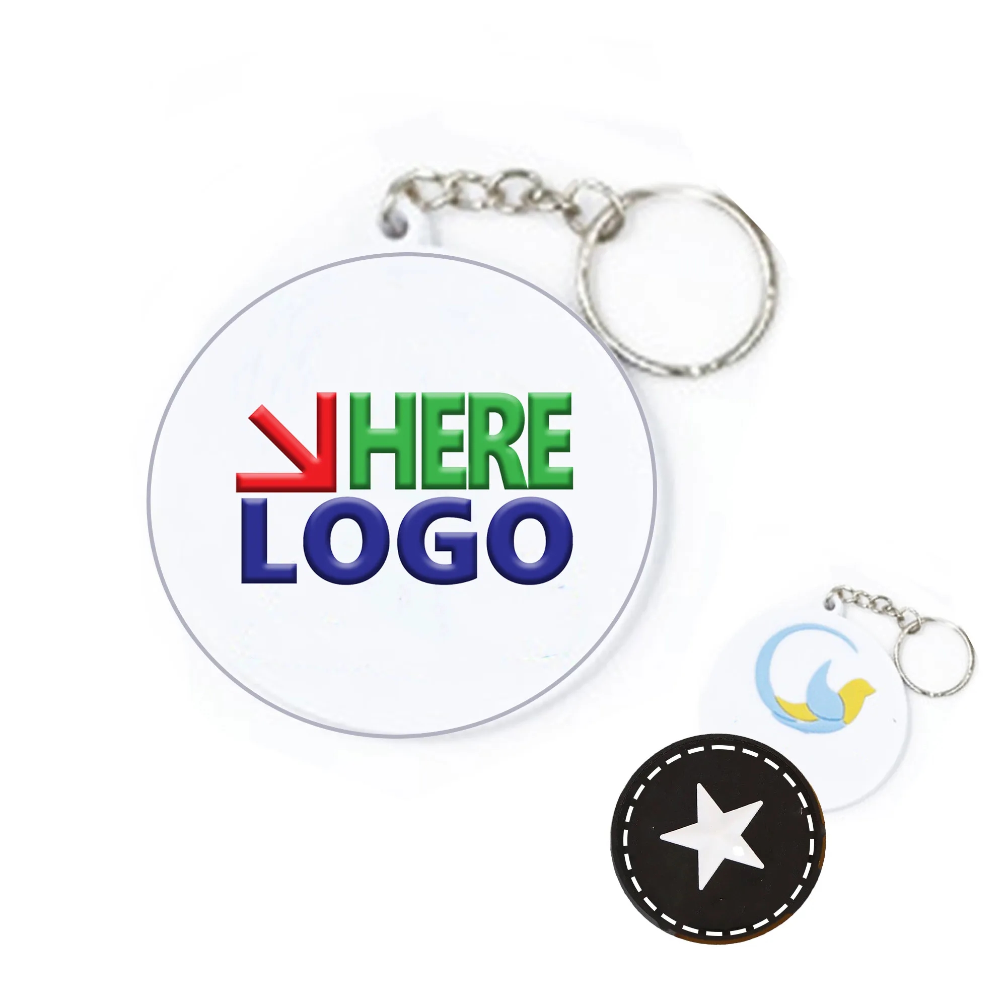 2" Soft 2D PVC Key Chain Tag  Custom MOQ 50