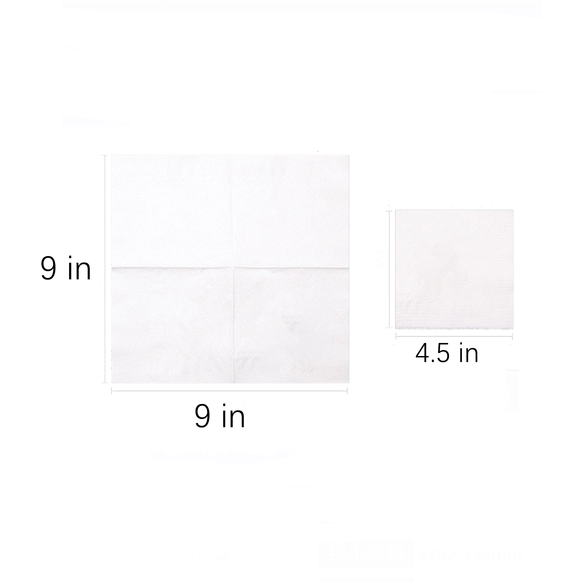 White Recycled 3-Ply Beverage Napkin 4