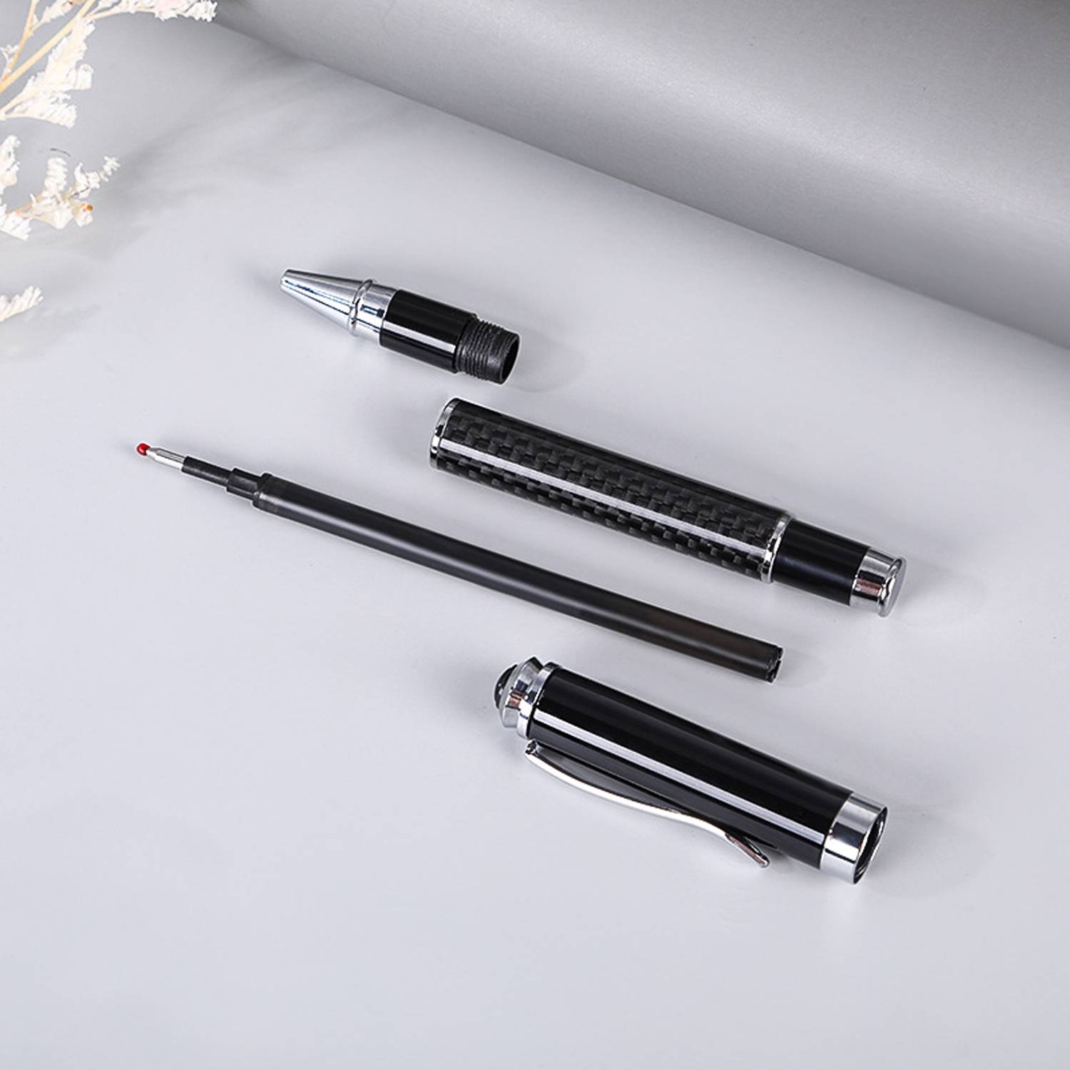 Advertising Conference Carbon Fiber Black Signature Pen 5