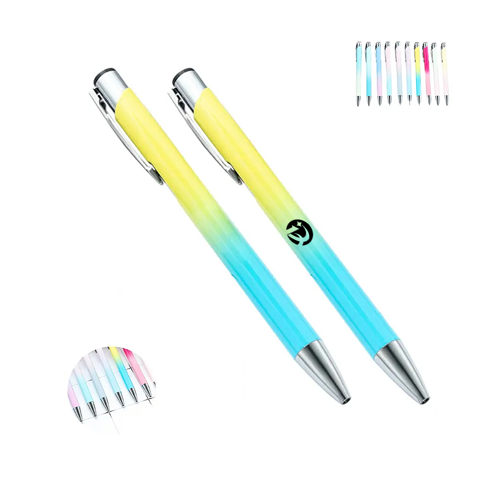 Gradient Color Ballpoint Pen with Metal Clip 3