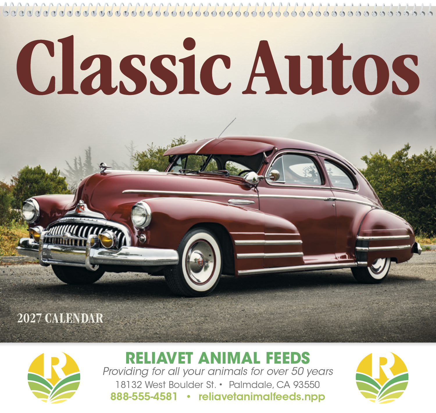 Good Value™ Classic Autos - Spiral Calendar 25