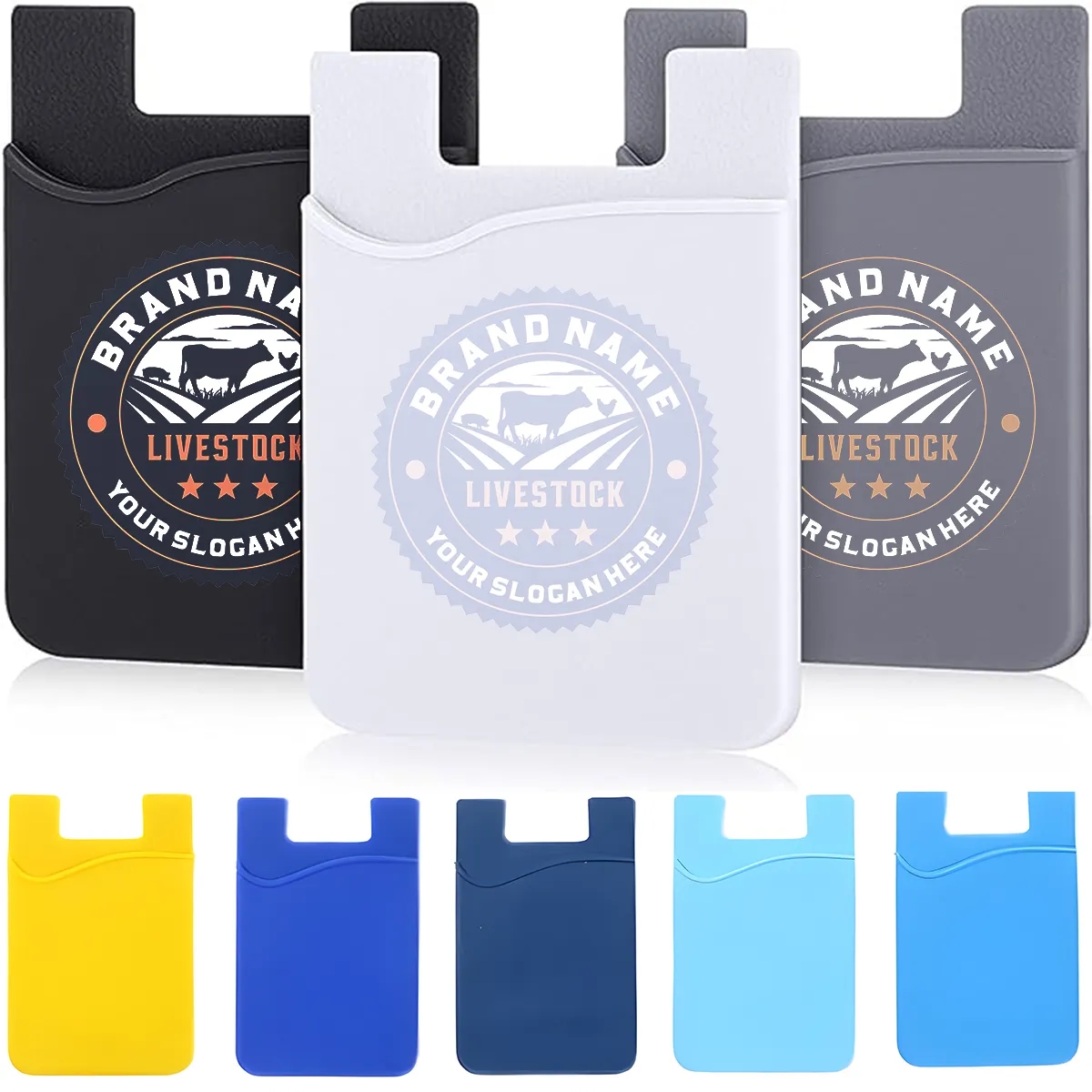 Stick-on Silicone Phone Back Pocket Wallet Card Holder 2