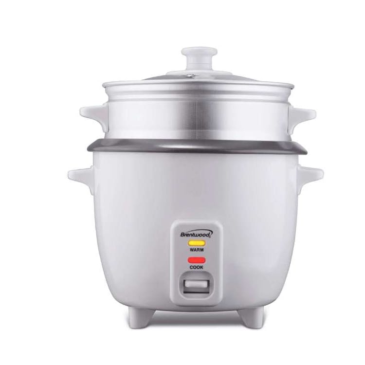 8-Cup Rice Cooker with Steamer White 2