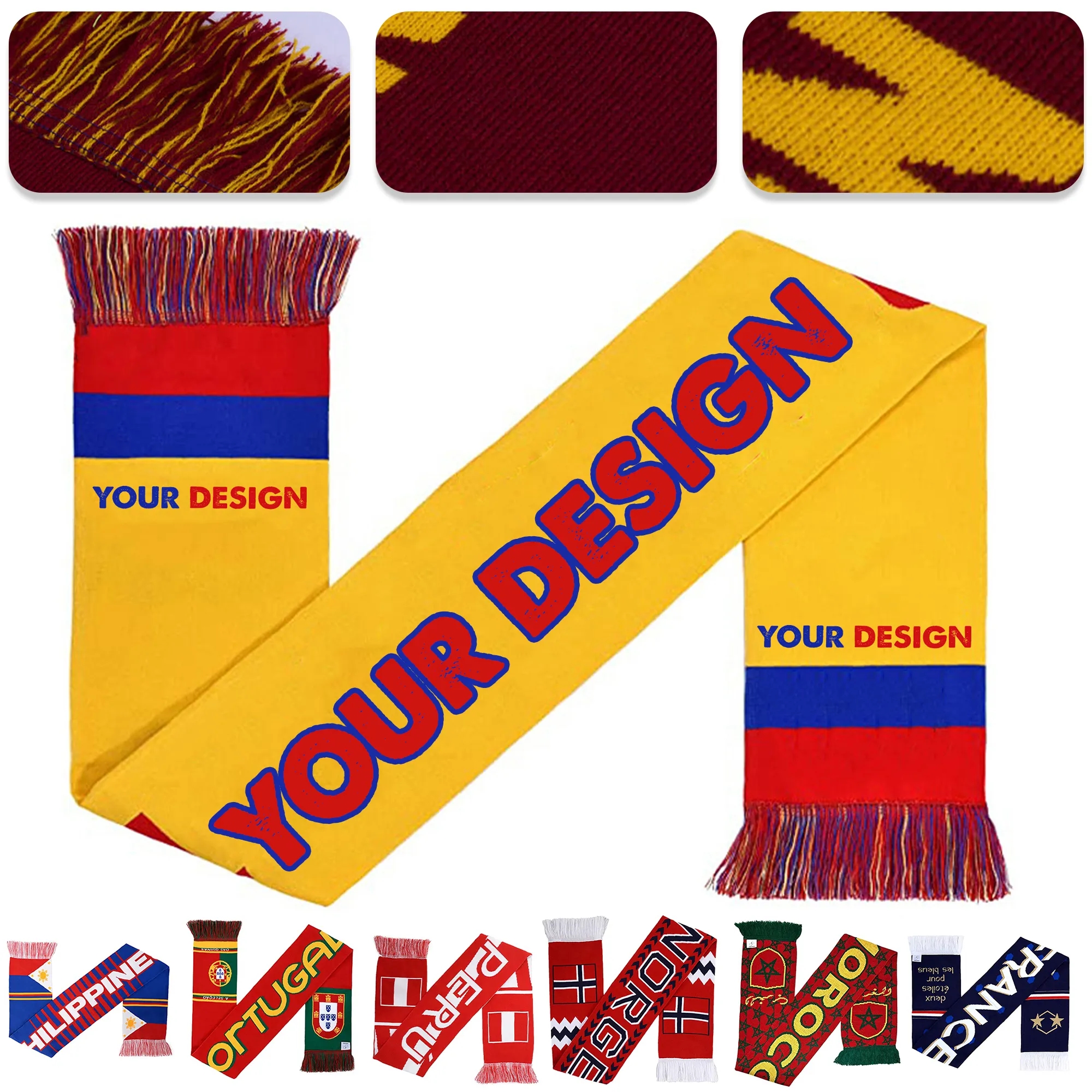 Fans Jacquard Football Scarf (Quick Ship) 2